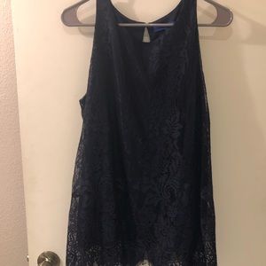 Apt 9 Navy Blue lace tank top
